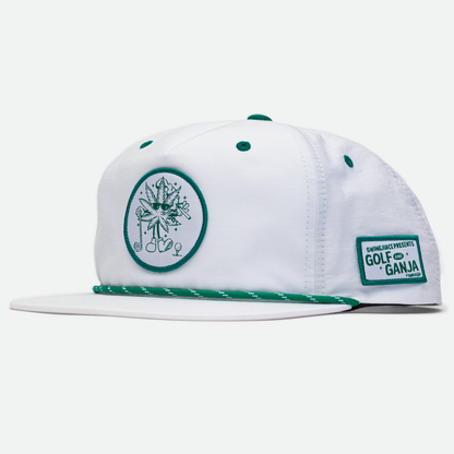 Golf & Ganja Unisex Active Rope Hat White O/S