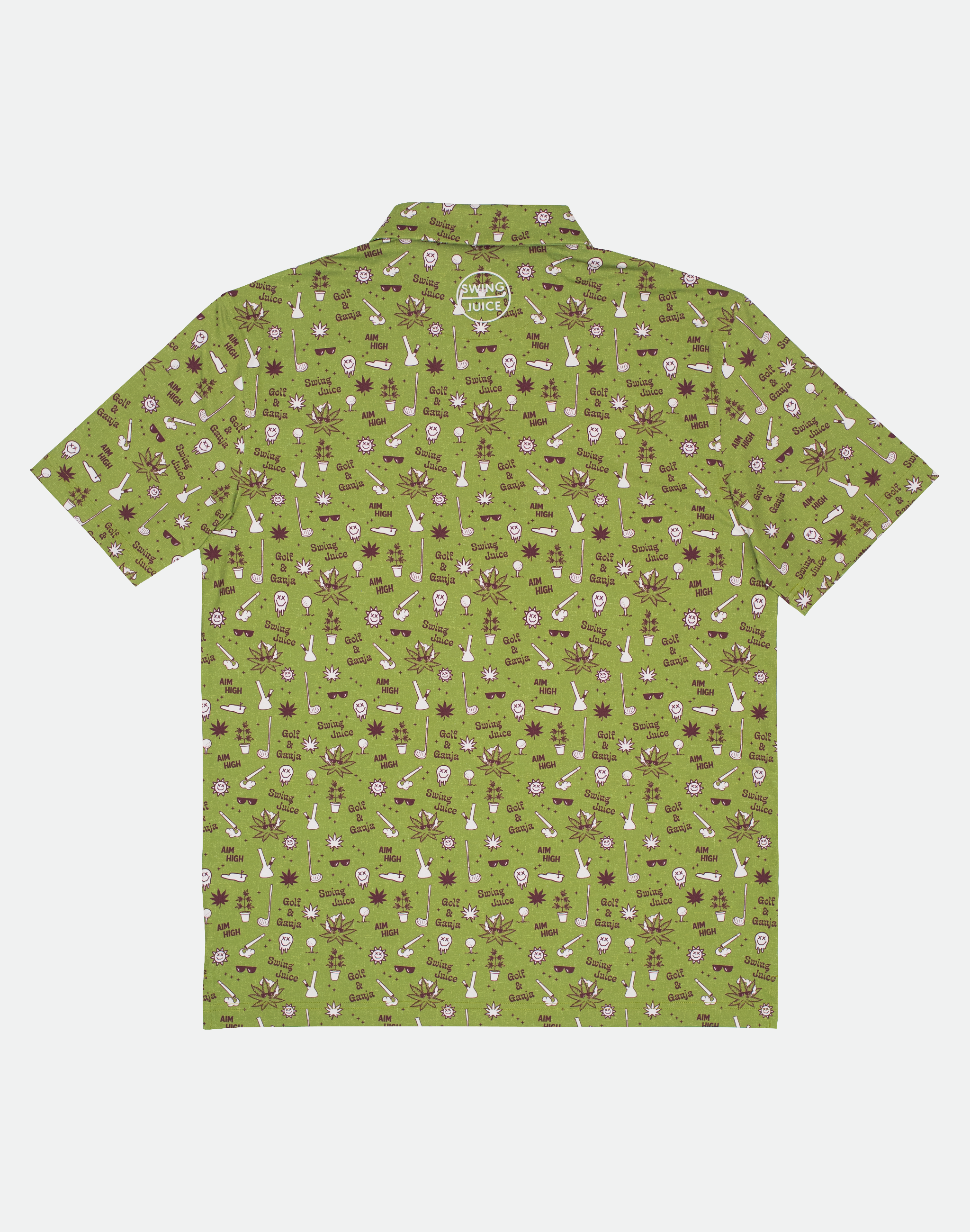 Golf Golf & Ganja Allover Men's Polo