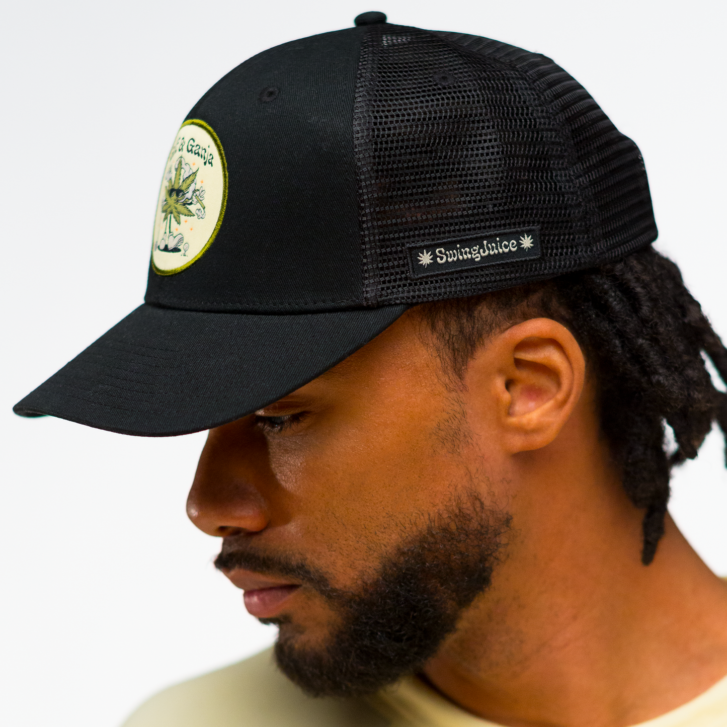 Golf & Ganja Unisex Trucker Hat Multi Black O/S