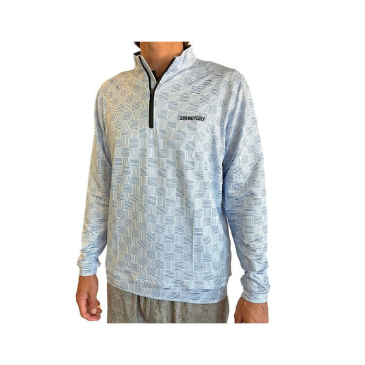 Blue Checker Quarter Zip - Shank It Golf