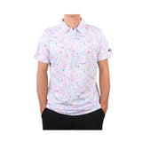 Paint Splatter Polo White - Shank It Golf