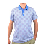 Blue Checker Polo - Shank It Golf