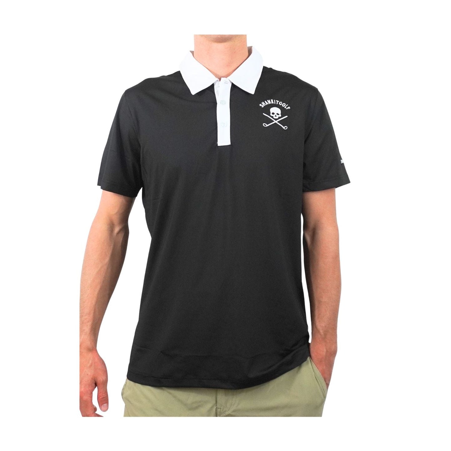 Skull Golf Polo Black - Shank It Golf