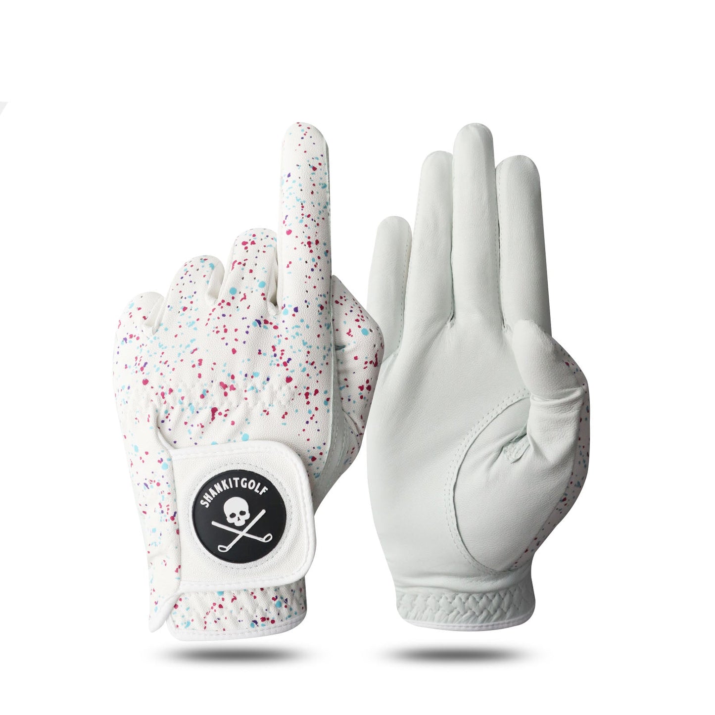 White Paint Splatter Golf Glove