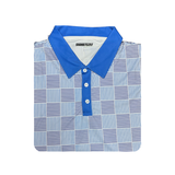 Blue Checker Polo - Shank It Golf