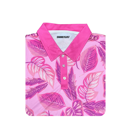 Pink Floral Polo - Shank It Golf