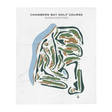 Chambers Bay Golf Course, University Place Washington - Printed Golf Courses