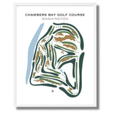 Chambers Bay Golf Course, University Place Washington - Printed Golf Courses