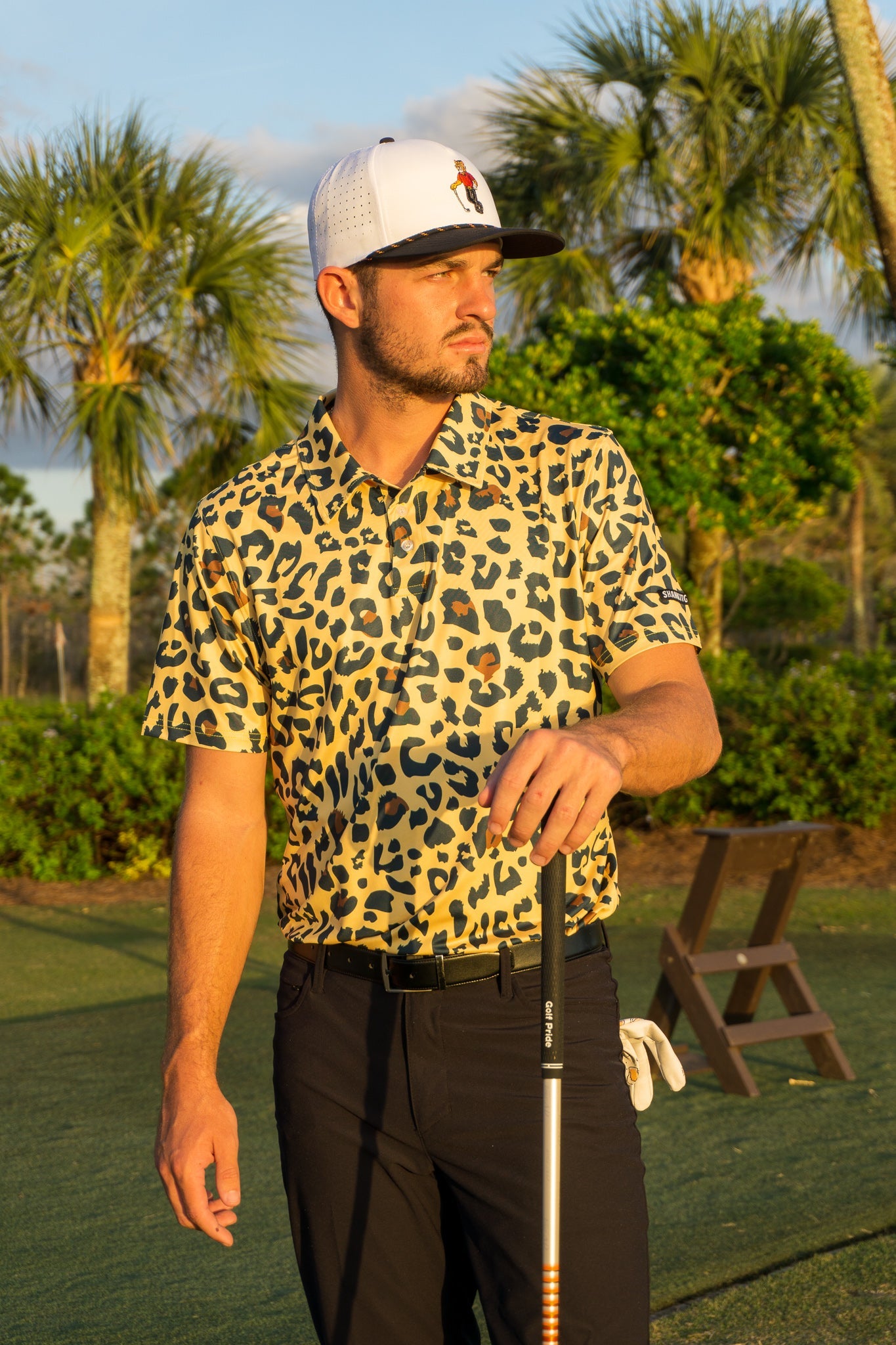 Cheetah Leopard Polo - Shank It Golf