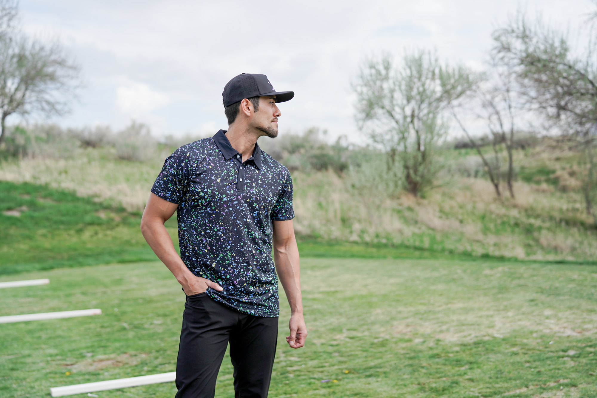 Paint Splatter Polo 2.0 - Shank It Golf