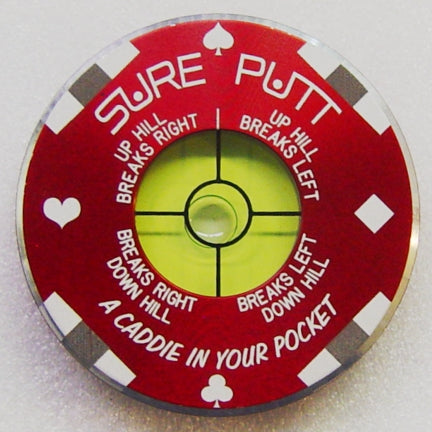 Sure Putt Pro Golf Green Reader - Red Poker Chip