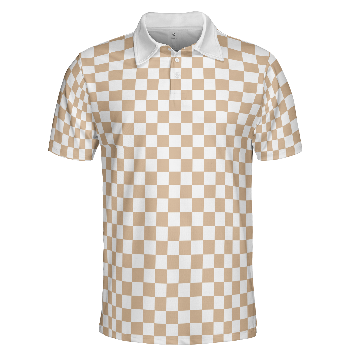 Dusty Brown Checkers Polo