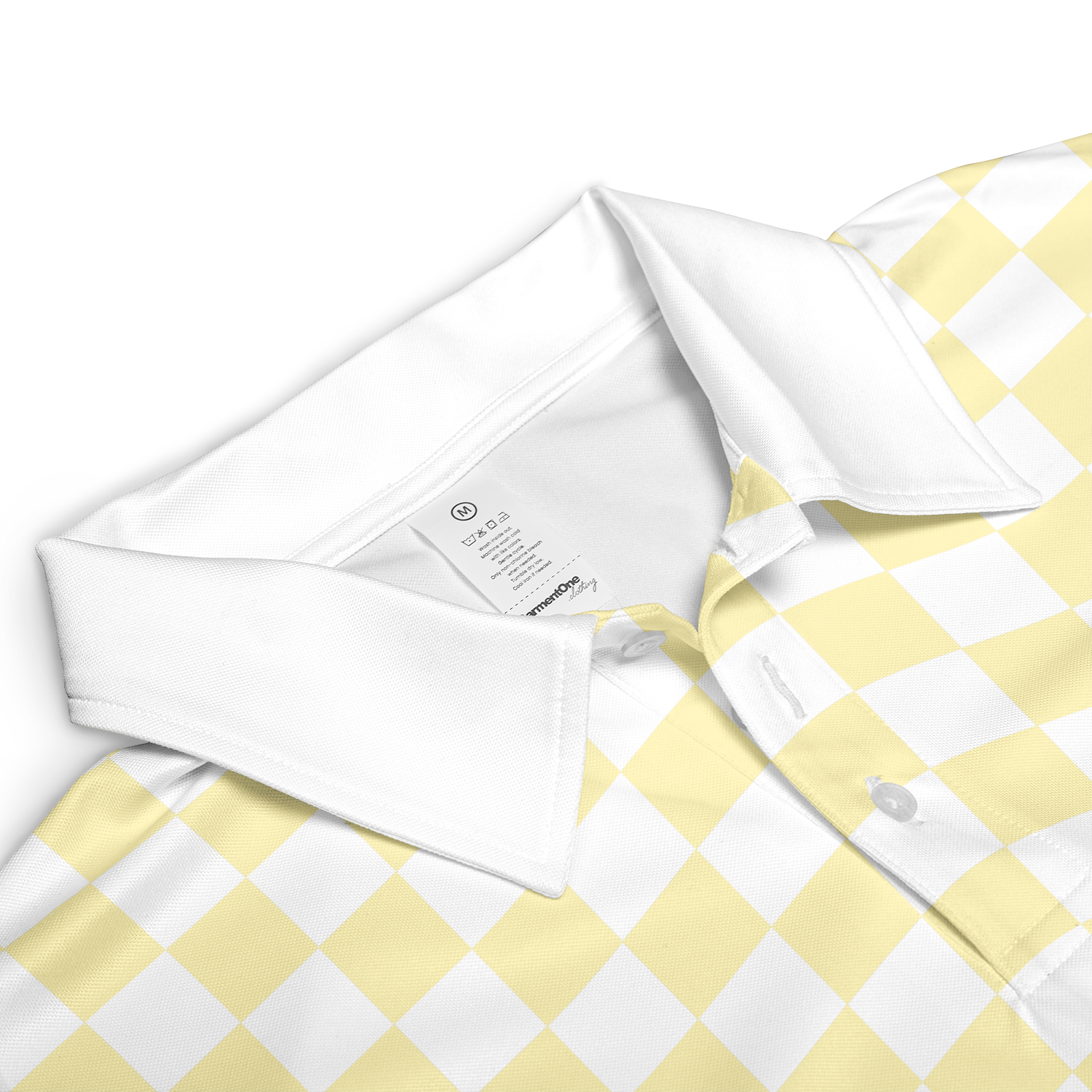 Dusty Yellow Checkers Polo