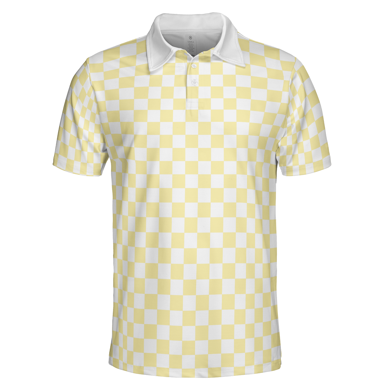 Dusty Yellow Checkers Polo