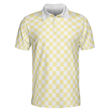 Dusty Yellow Checkers Polo