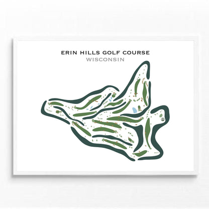 Erin Hills Golf Course Hartford, Wisconsin - Printed Golf Courses