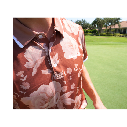 Brown Roses Polo - Shank It Golf