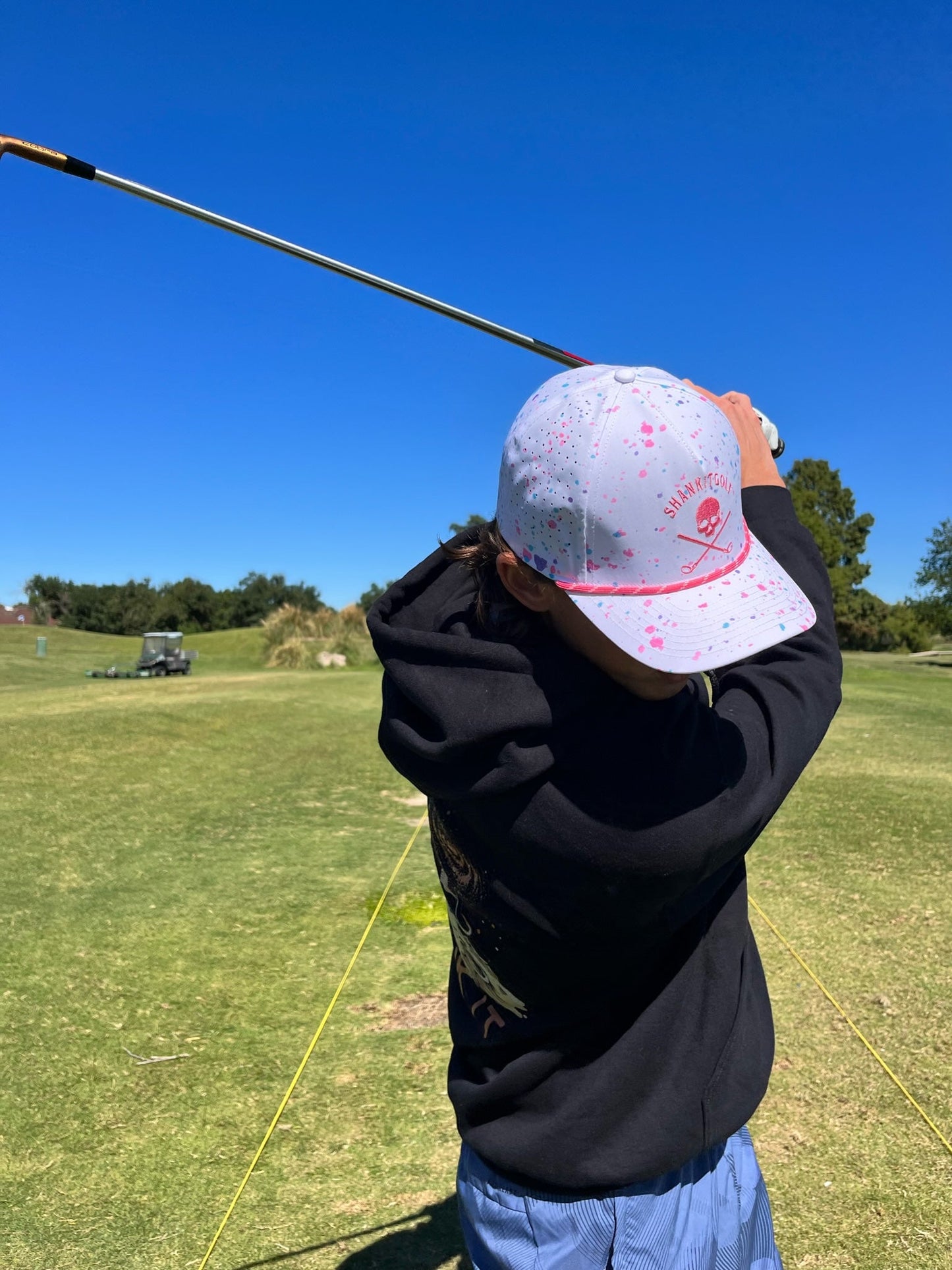 White Paint Splatter Golf Hat