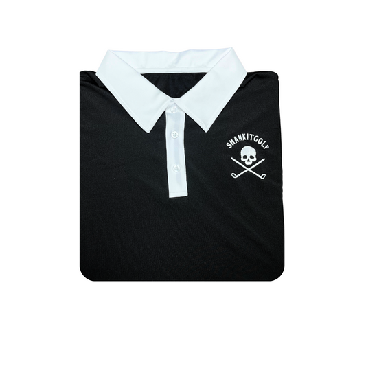 Skull Golf Polo Black - Shank It Golf