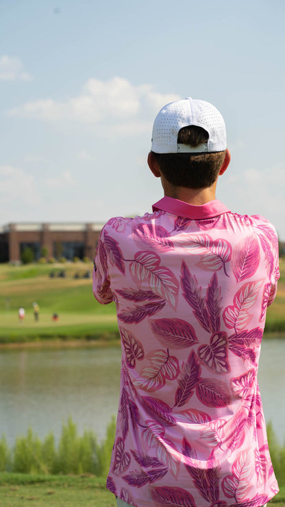 Pink Floral Polo - Shank It Golf