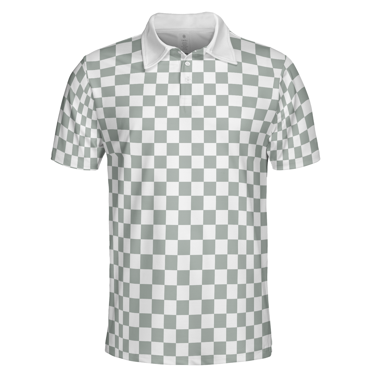 Dusty Mint Checkers Polo