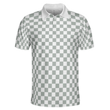 Dusty Mint Checkers Polo