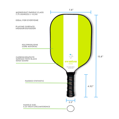 Hero Green Stripe Pickleball Paddle