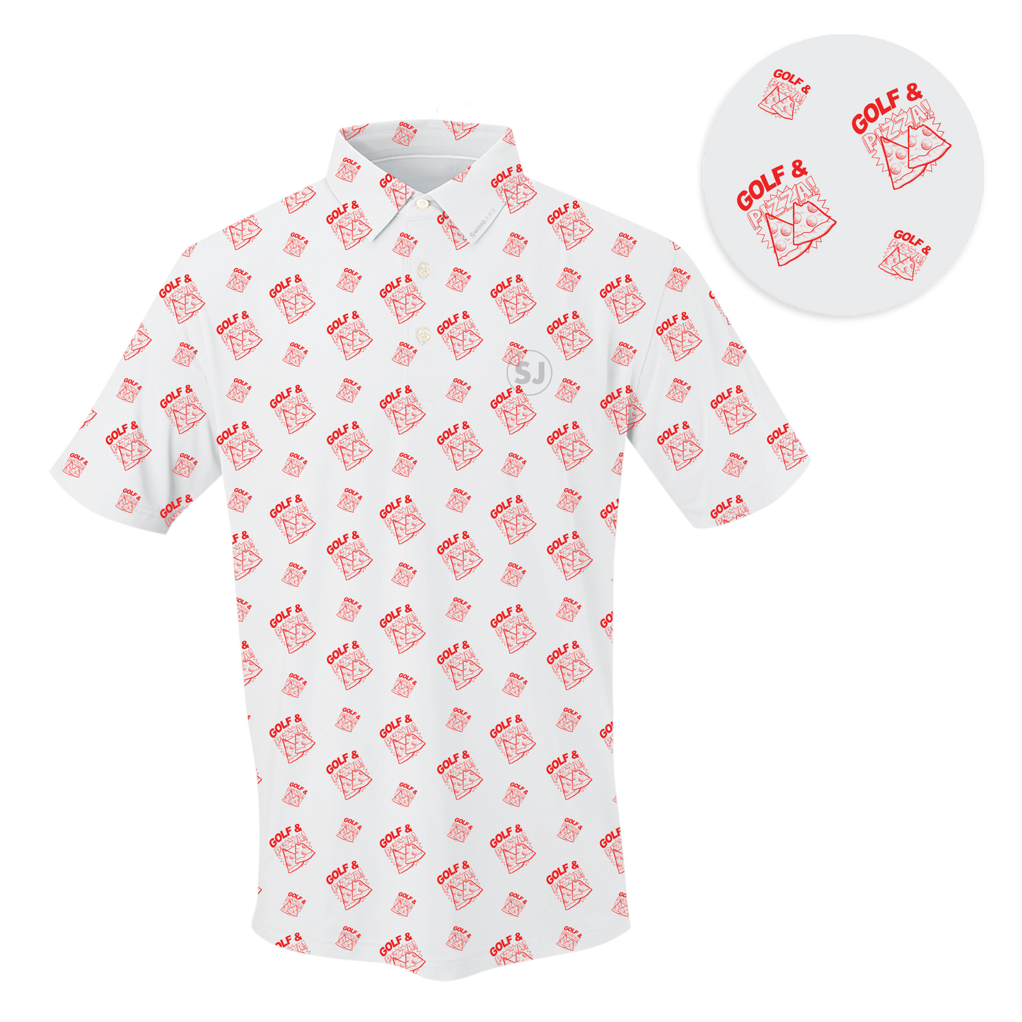 Golf & Pizza Men's Polo