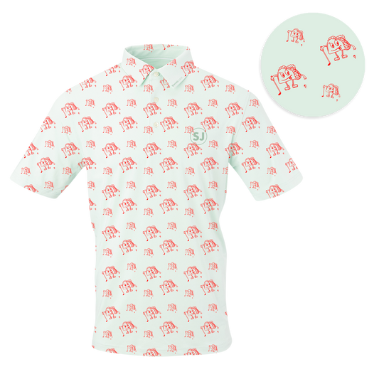 Golf & Tacos Men's Polo Mint