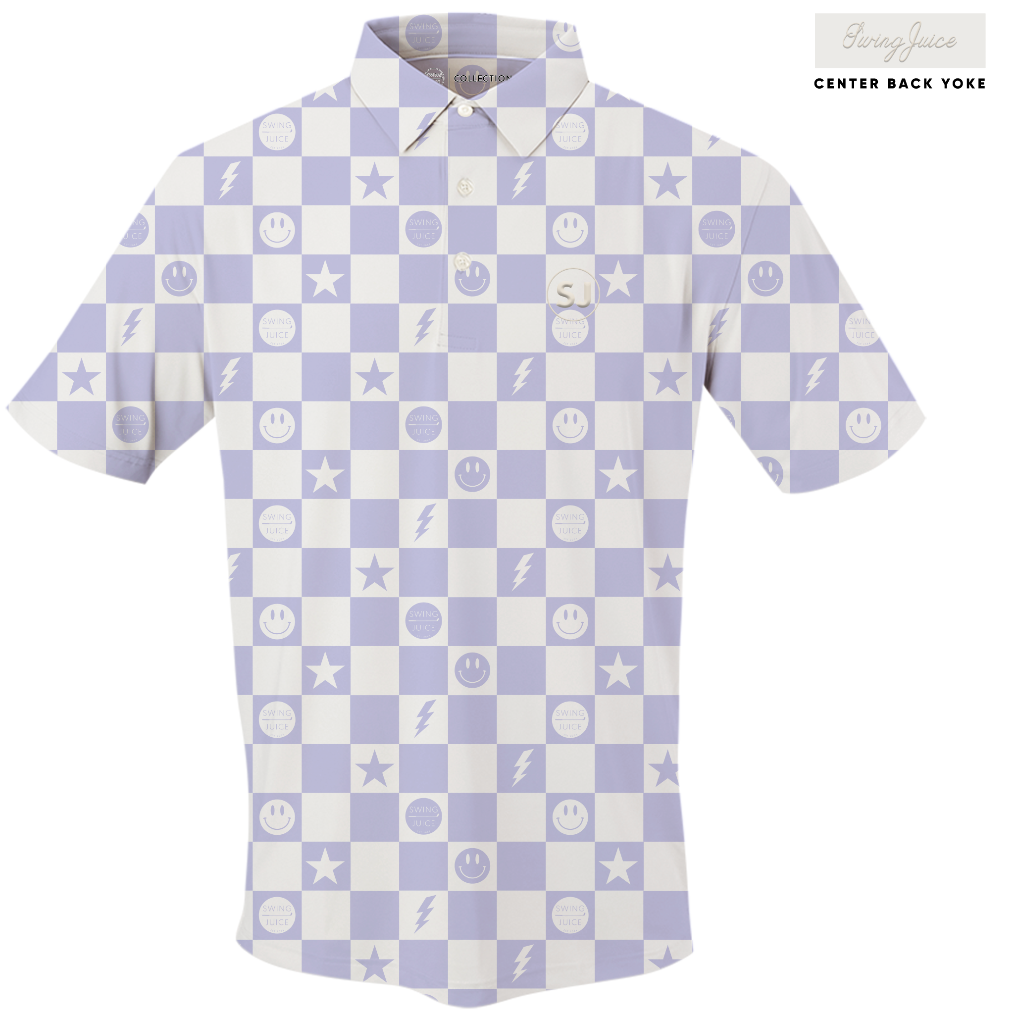 Golf Smile Face Men's Polo