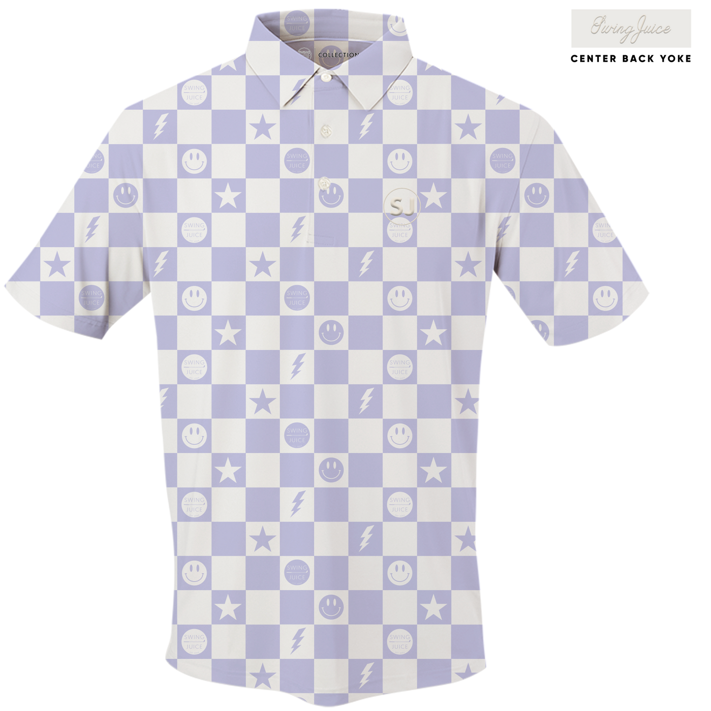 Golf Smile Face Men's Polo