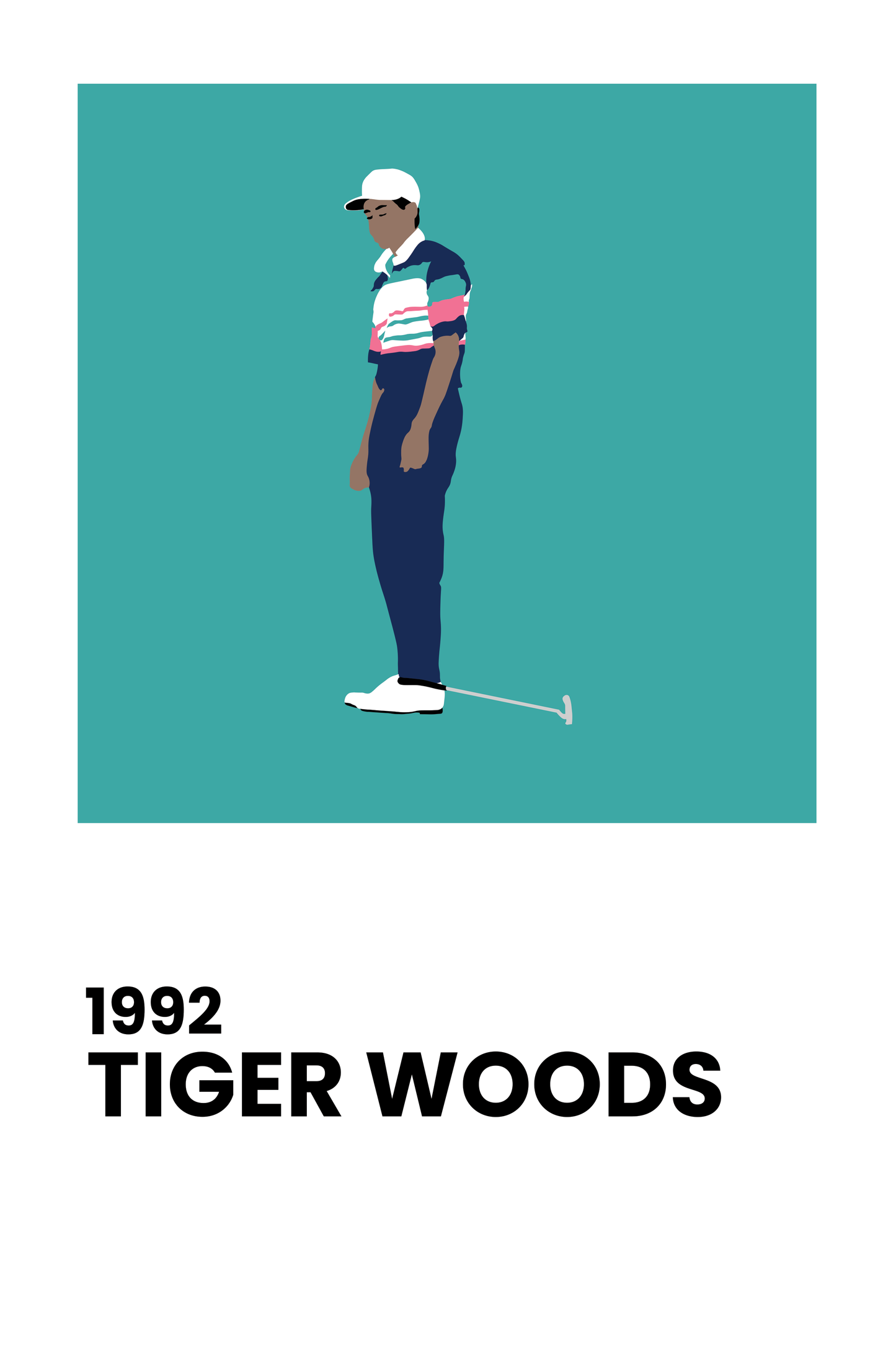 1992 Tiger #1 wrapped canvas print